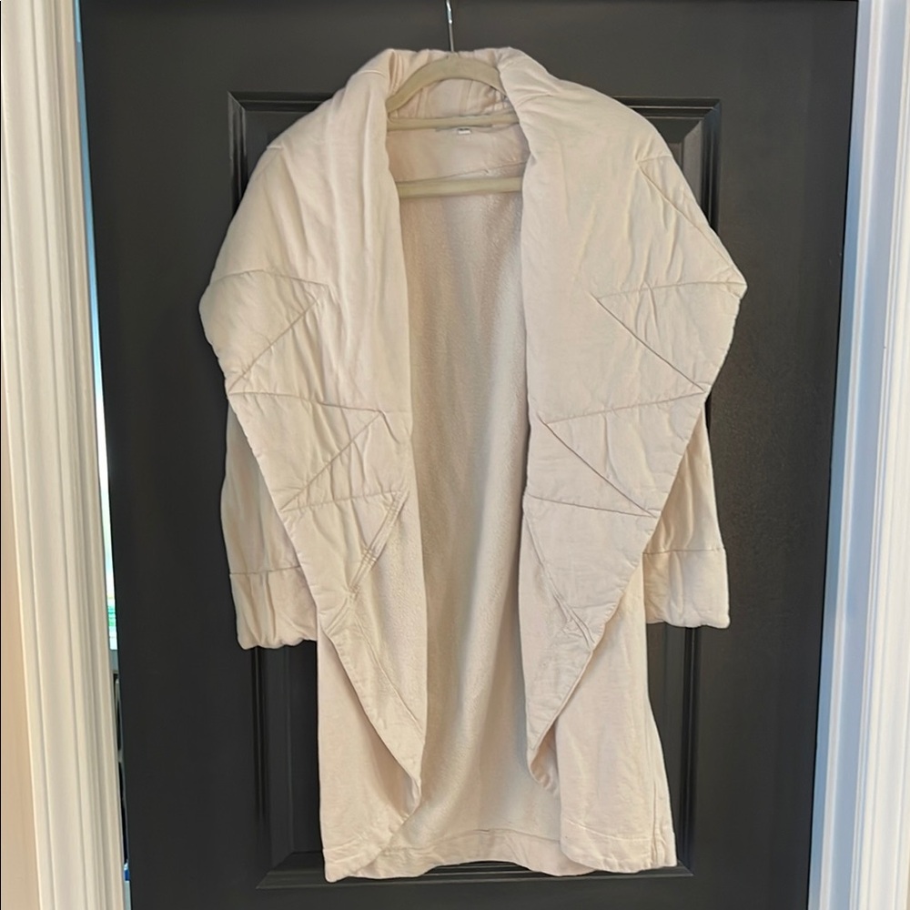 Young Fabulous and Broke Cream Quilted Open Front Jacket